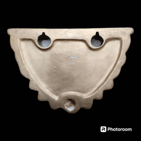 Vintage MCM Hollywood Regency Cherub Angel Wall Shelf Scone Corbel Plaster Gold - Picture 8 of 12